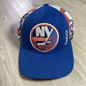 Reebok New York Islanders Snapback‎ Hat NHL Hockey Center Ice Blue Orange Cap